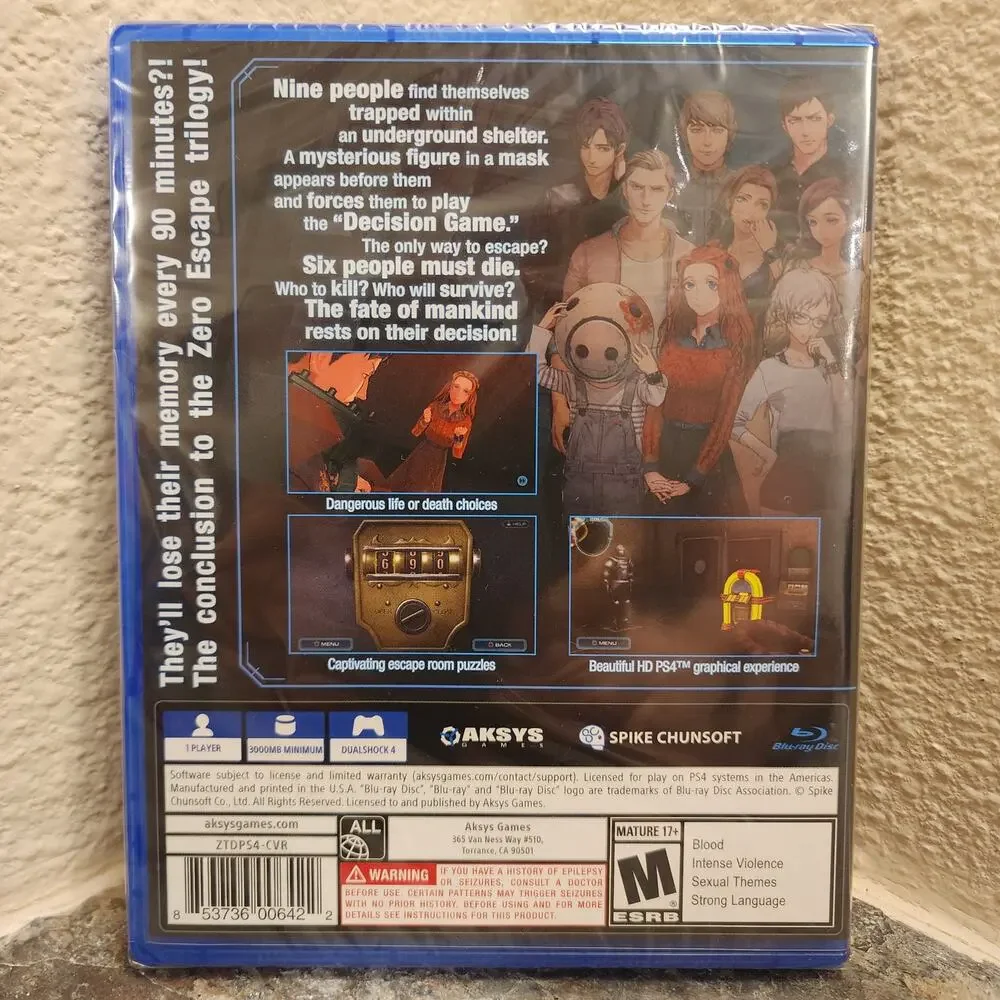 Game - Zero Time Dilemma (NEW) - PS4